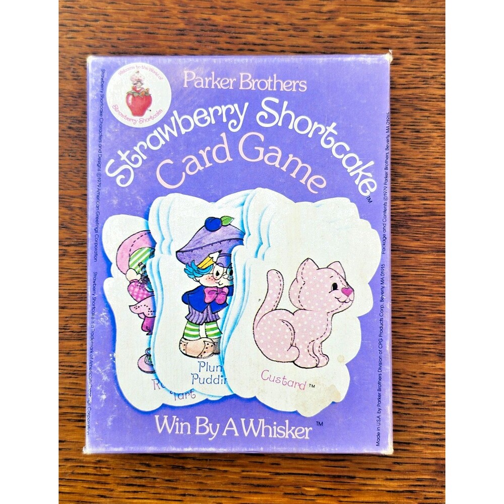 Vintage 1979 Strawberry Shortcake Win By A Whisker Card Game Complete Parker Bro